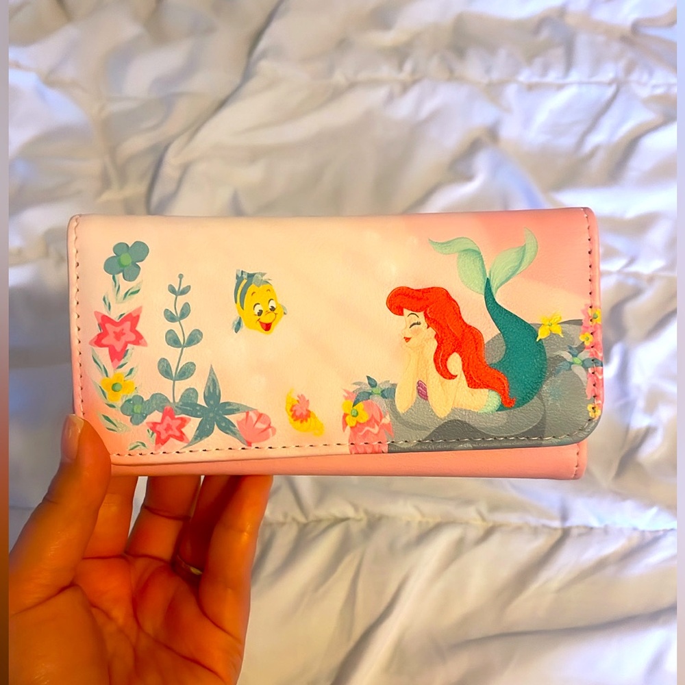 Pink Ariel loungefly wallet